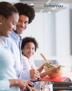 family cooking together